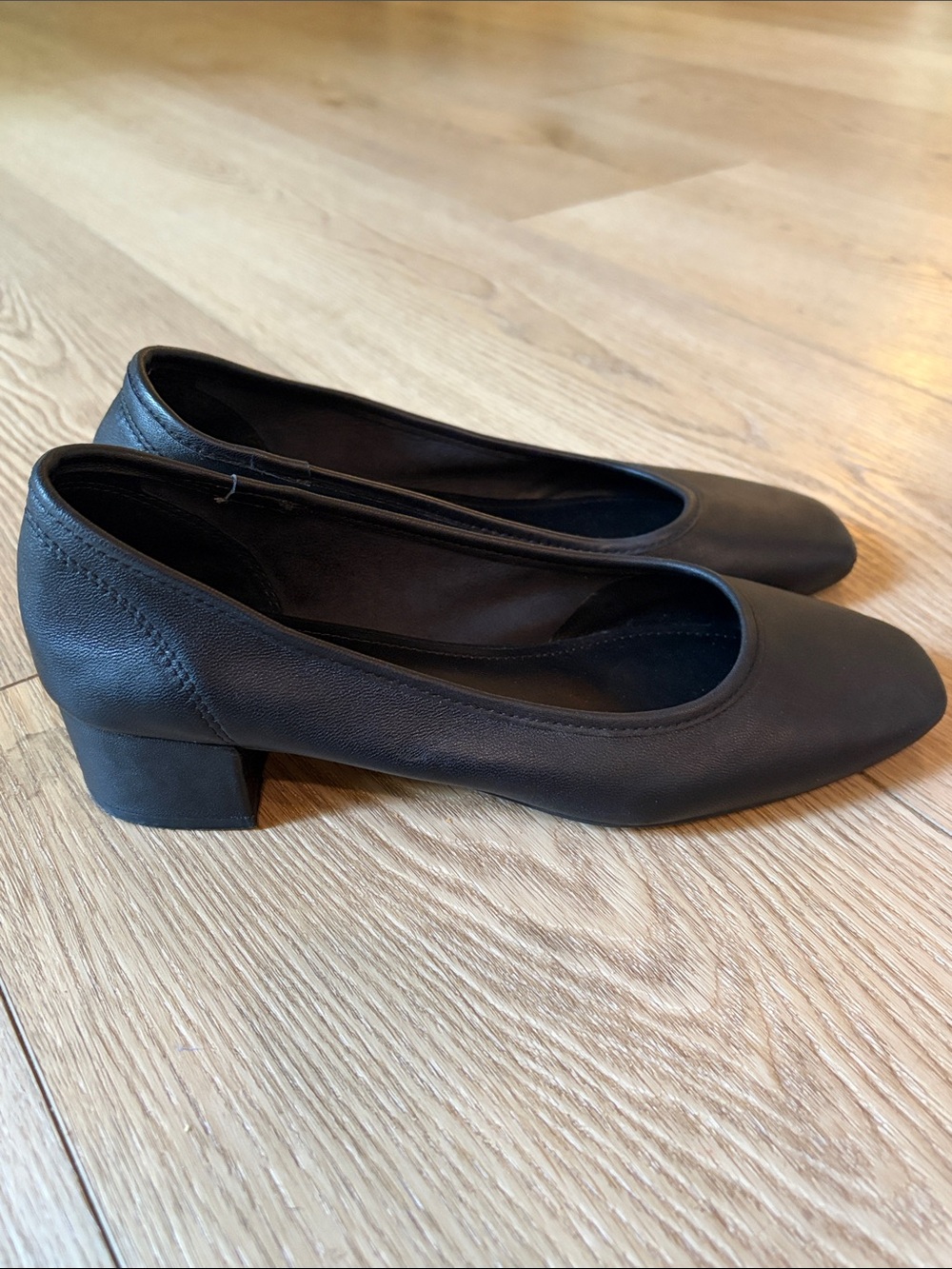 Steve Madden Black Low Block Heel Pumps
